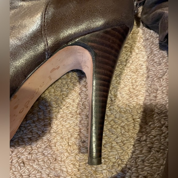 Facade knee high boots - brown leather - Picture 7 of 11